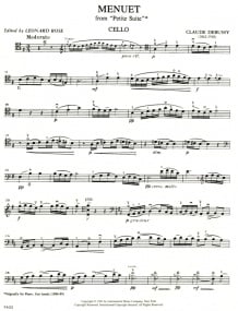 Debussy: Minuet from Petite Suite for Cello published by IMC