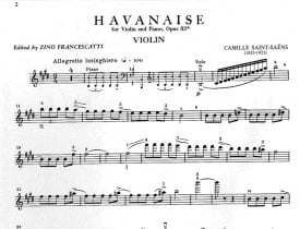 Saint-Saens: Havanaise Opus 83 for Violin published by IMC