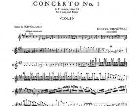 Wieniawski: Concerto Number 1 in F# Minor for Violin published by IMC