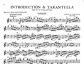 Sarasate: Introduction and Tarantella Opus 43 for Violin published by IMC