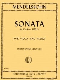 Mendelssohn: Sonata in C Minor for Viola published by IMC