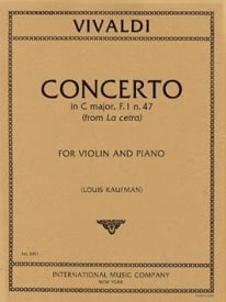 Vivaldi: Concerto in C Opus 9/1 RV181a (from La Cetra) for Violin published by IMC