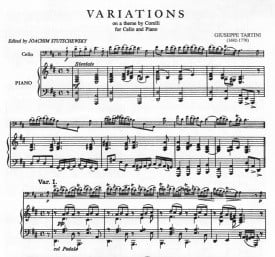 Tartini: Variations On A Theme By Corelli for Cello published by IMC