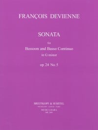Devienne: Sonata in G Minor Opus 24/5 for Bassoon published by Breitkopf