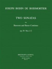 Boismortier: 2 Sonatas (1 & 2) Opus 50 for Bassoon published by  Breitkopf