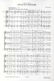 Tavener: Away In A Manger (2005) SATB published by Chester