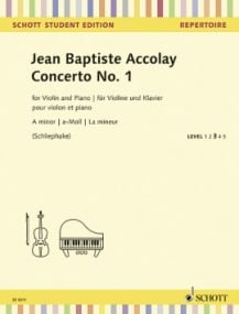 Accolay: Concerto No.1 in A Minor for Violin published by Schott