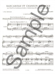 Semler-Collery: Barcarolle et Chanson Bachique for Bass Trombone published by Leduc