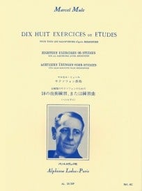 Mule: Dix Huit Exercices Et Etudes D'aprs Berbiguier for Saxophone published by Leduc