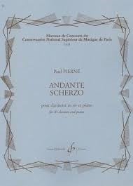 Pierne: Andante Scherzo for Clarinet published by Billaudot
