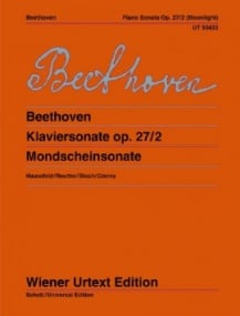 Beethoven: Sonata in C# Minor Opus 27 No 2 (Moonlight) for Piano published by Wiener Urtext