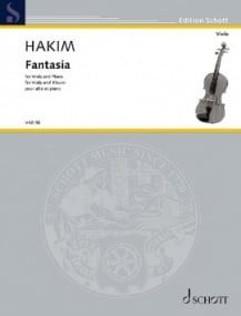 Hakim: Fantasia for Viola published by Schott