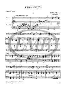 Kodaly: The Kallo Double-Dance for Violin published by EMB