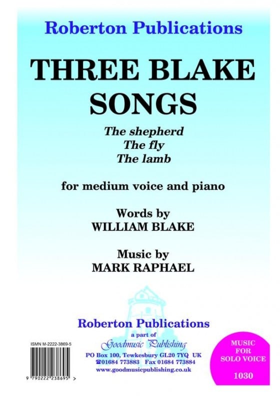 Raphael: Three Blake Songs published by Roberton