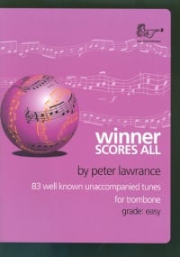 Winner Scores All for Trombone (Bass Clef) published by Brasswind (Book & CD)