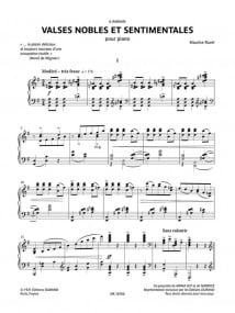 Ravel: Valses nobles et sentimentales for Piano published by Durand