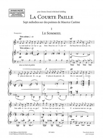 Poulenc: La Courte Paille - Medium/Low Voice published by Durand