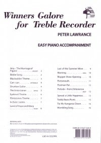 Winners Galore Piano Accompaniment for Treble Recorder published by Brasswind