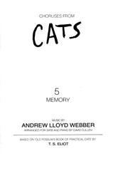 Lloyd Webber: Memory SATB published by Faber