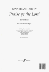 Harvey: Praise Ye The Lord SATB published by Faber