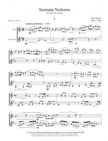Ridout: Serenata Notturno for Flute & Clarinet published by Emerson