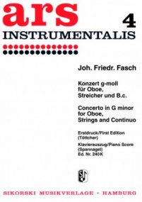 Fasch: Concerto in G Minor for Oboe published by Sikorski