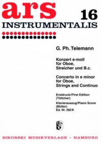 Telemann: Concerto in E minor TWV51:e for Oboe published by Sikorski