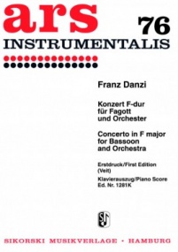 Danzi: Concerto In F for Bassoon published by Sikorski