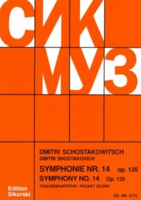 Shostakovich: Symphony No.14 in G minor Op. 135 (Study Score) published by Sikorski