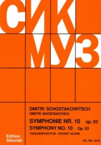 Shostakovich: Symphony No.10 in E minor Op. 93 (Study Score) published by Sikorski