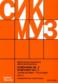 Shostakovich: Symphony No.2 in B Op. 14 (Study Score) published by Sikorski