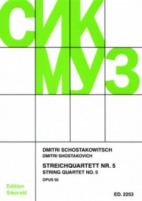 Shostakovich: String Quartet No 5 published by Sikorski