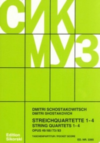 Shostakovich: String Quartets 1 - 4 (Study Score) published by Sikorski
