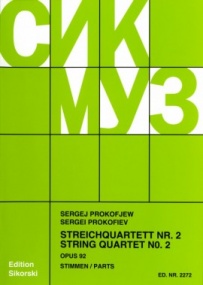 Prokofiev: String Quartet No 2 published by Sikorski