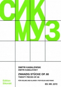 Kabalevsky: 20 Pieces Opus 80 for Violin published by Sikorski