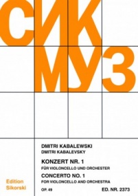 Kabalevsky: Cello Concerto No 1 published by Sikorski