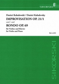 Kabalevsky: Improvisation & Rondo for Violin published by Sikorski