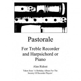 Ridout: Pastorale for Treble Recorder published by Forsyth