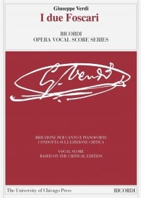 Verdi: I Due Foscari published by Ricordi - Vocal Score