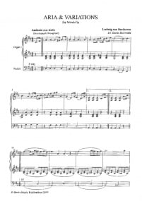Beethoven: Aria & Variations 'for mandolin', arr for Organ published by Banks