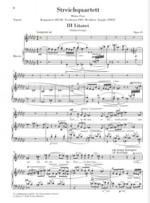 Schonberg: String Quartet No.2 Opus 10 (Piano & Soprano Part) published by Henle