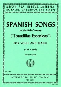 Spanish Songs of the 18th Century for high & medium voice & piano published by IMC
