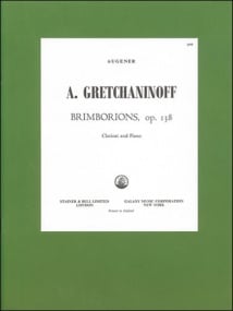 Grechaninoff: Brimborions Opus 138 for Clarinet published by Stainer & Bell