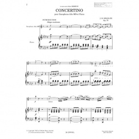 Singelee: Solos de Concert Opus 83 & 91 & Concertino Opus 78 for Alto Saxophone published by Lemoine