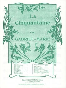 Gabriel-Marie: La Cinquantaine for Flute published by Billaudot