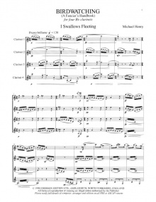 Henry: Birdwatching for 4 Clarinets published by Emerson