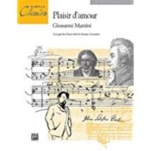 Martini: Plaisir d'Amour for Easy Piano published by Alfred
