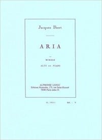Ibert: Aria for Viola published by Leduc