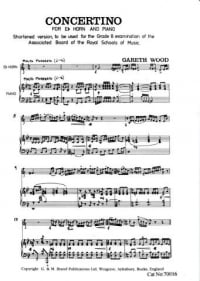Wood: Concertino - Full Version for Tenor Horn published by R Smith