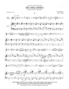 Ridout: Six Melodies for Flute published by Emerson